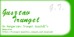 gusztav trungel business card